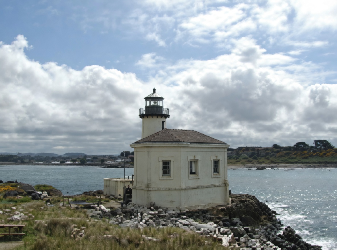 Coastal lighthouse near Bandon, Oregon