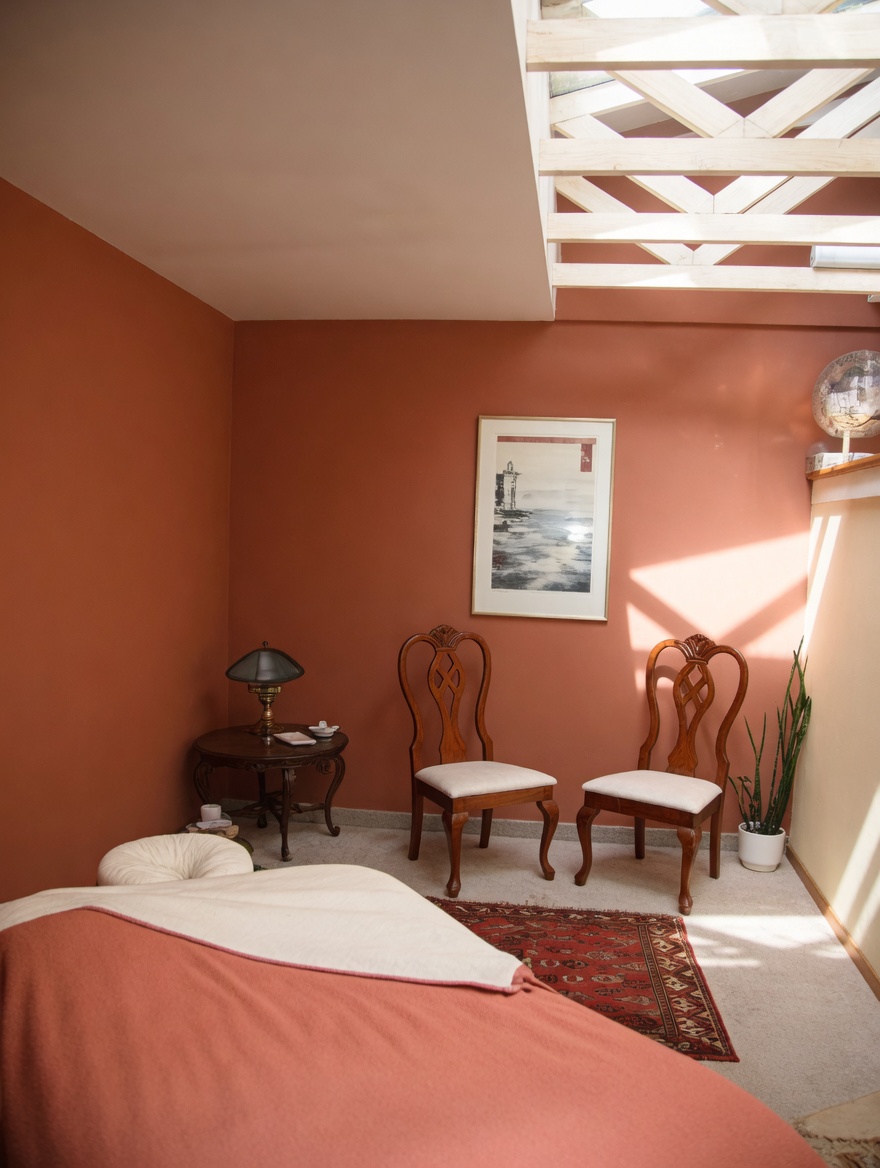 Warm massage treatment room